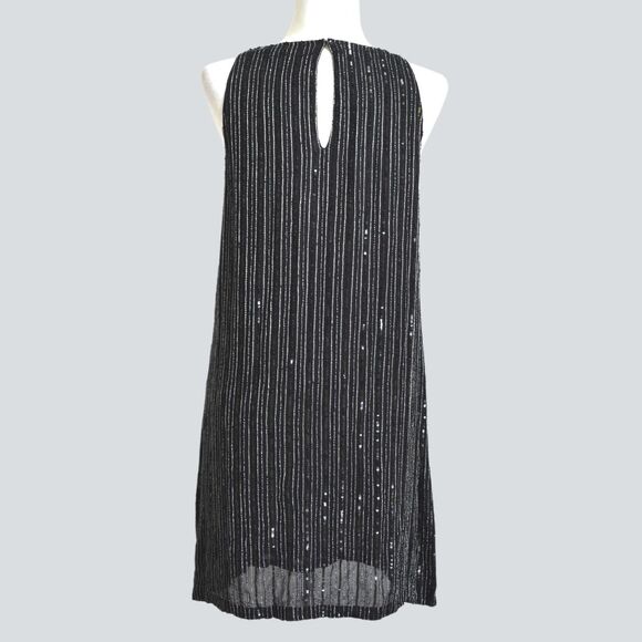 MLV Women's Embellished & Sequined Mini Black Dress Size M - Picture 3 of 7